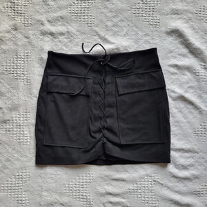 Brunette  The Label Faux Suede Stevie Skirt- Black